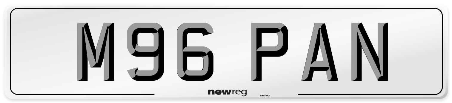 M96 PAN Number Plate from New Reg